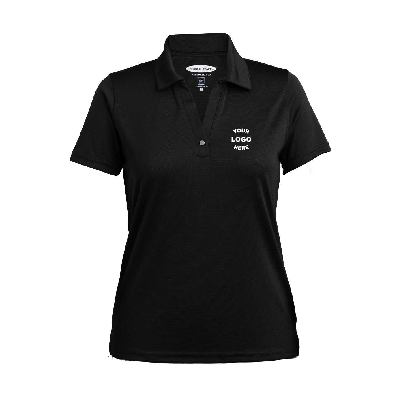 Pebble Beach Ladies Horizontal Textured Polo