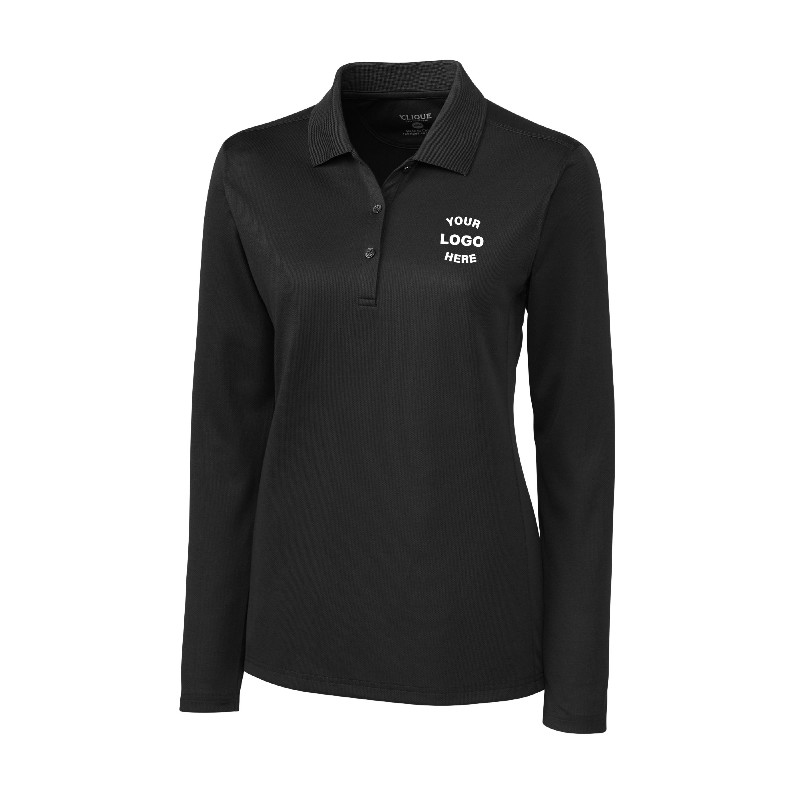 Clique Ice Pique Womens Long Sleeve Tech Polo